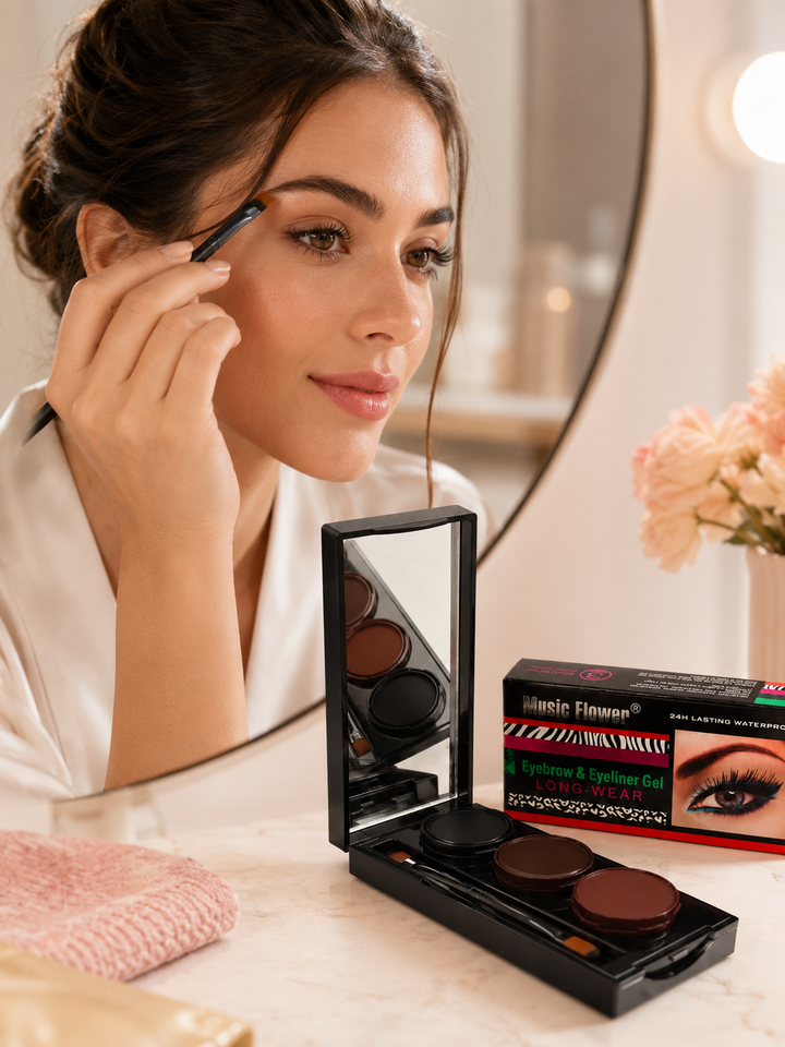 Music Flower Gel Brow & Liner Palette — 24H Waterproof