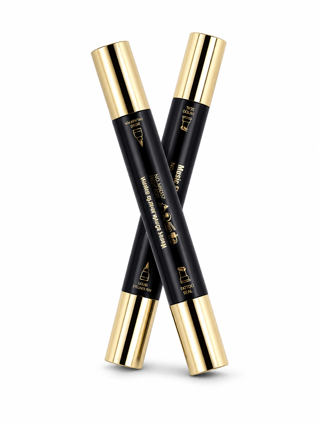 Dual Stamp Waterproof Eyeliner Pen | 24HR Matte Black