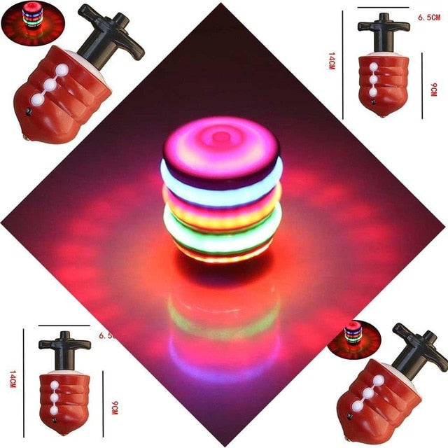LED Spinning Top Toy With Colorful UFO Light Effects