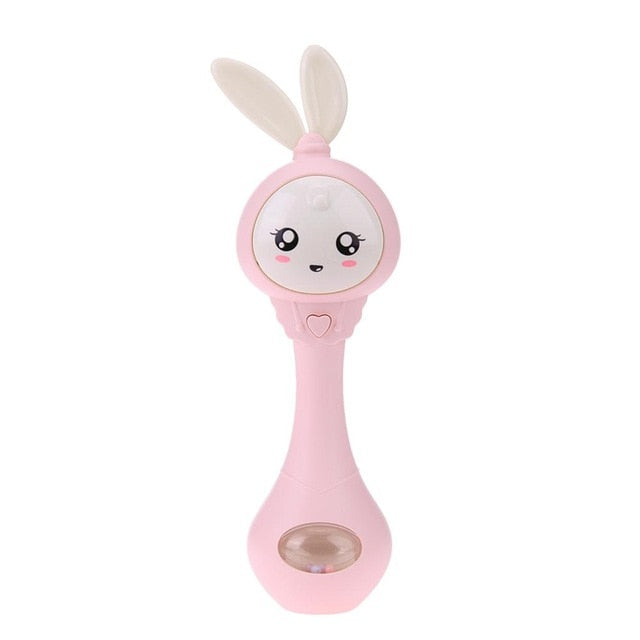 Baby Rabbit Rattle Toy With Lights for Sensory Play