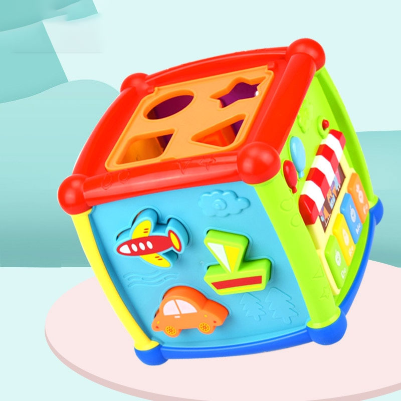 Musical Geometric Cube Toy for Screen-Free Learning