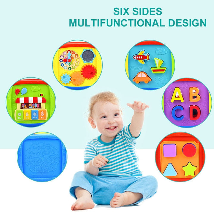 Musical Geometric Cube Toy for Screen-Free Learning