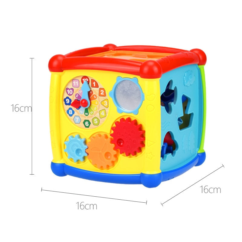 Musical Geometric Cube Toy for Screen-Free Learning
