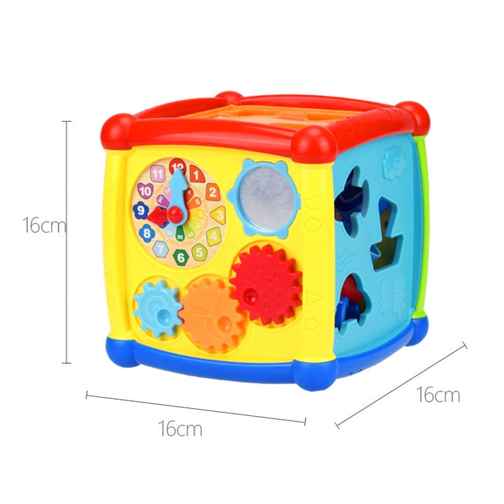 Musical Geometric Cube Toy for Screen-Free Learning
