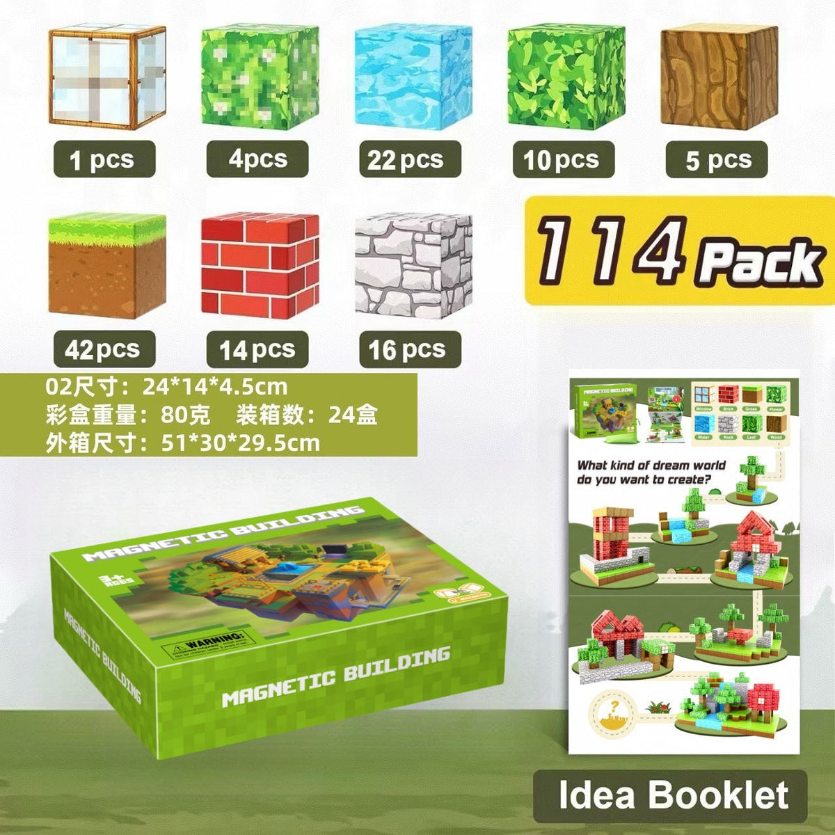 Magnetic Building Cubes for Creative 3D World Play