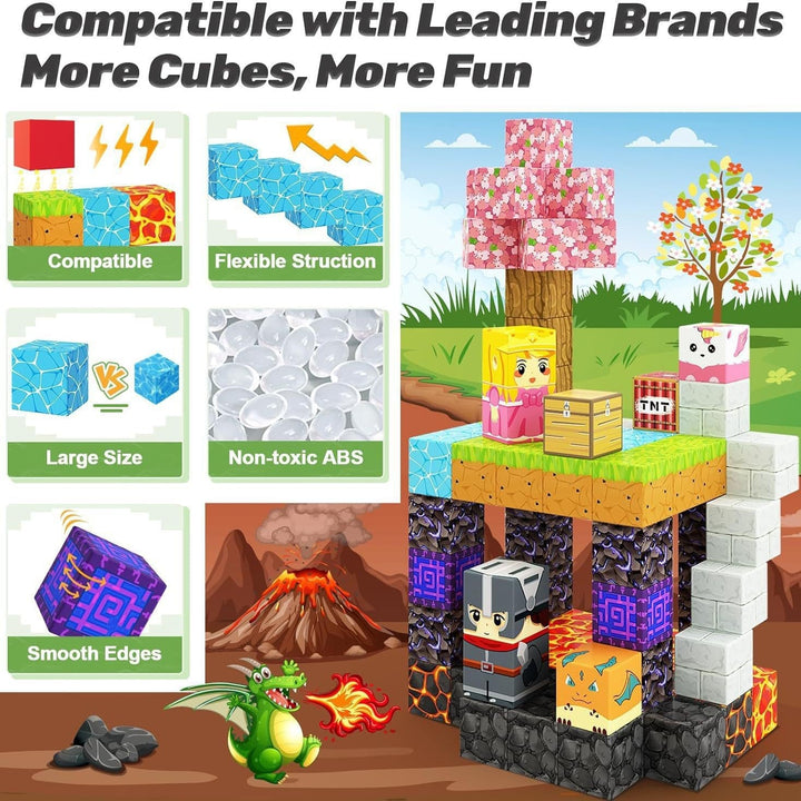 Magnetic Building Cubes for Creative 3D World Play
