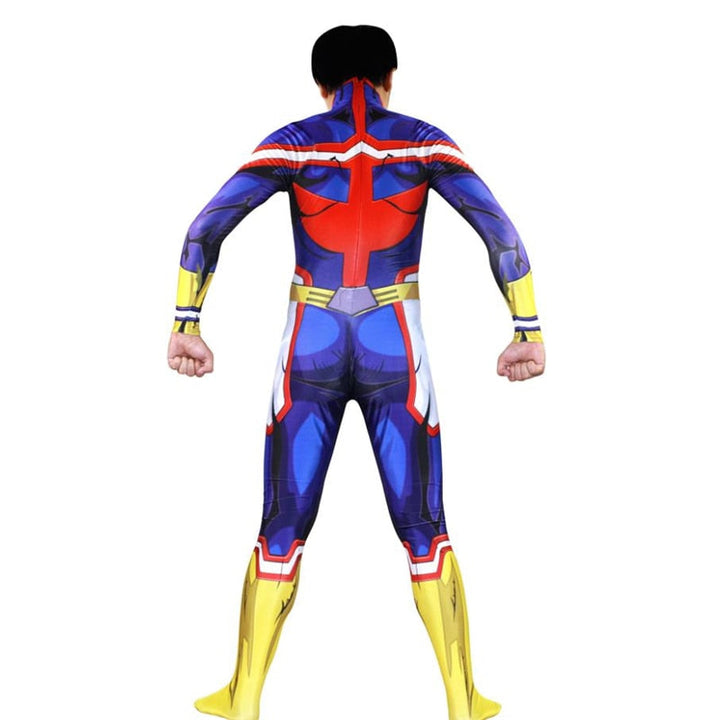 All Might Cosplay Costume Blue Full-Body Hero Suit