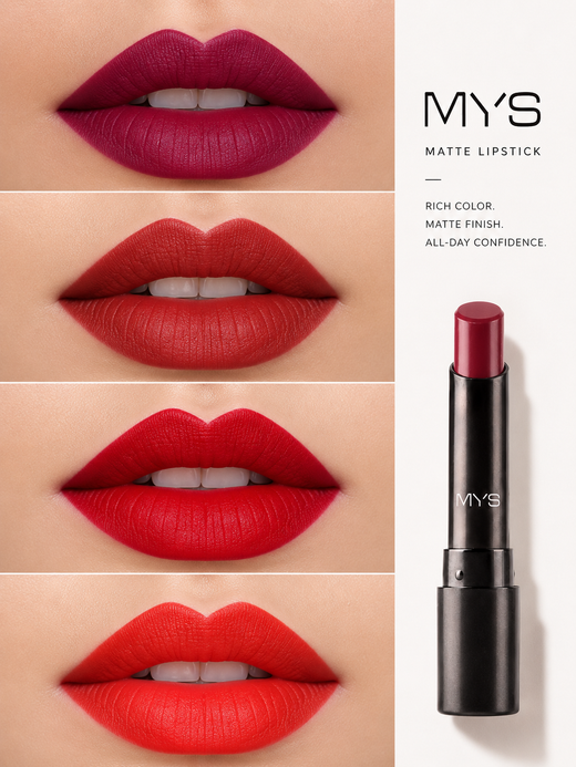 MYS Matte Lipstick — Long-Lasting Bold Lip Color