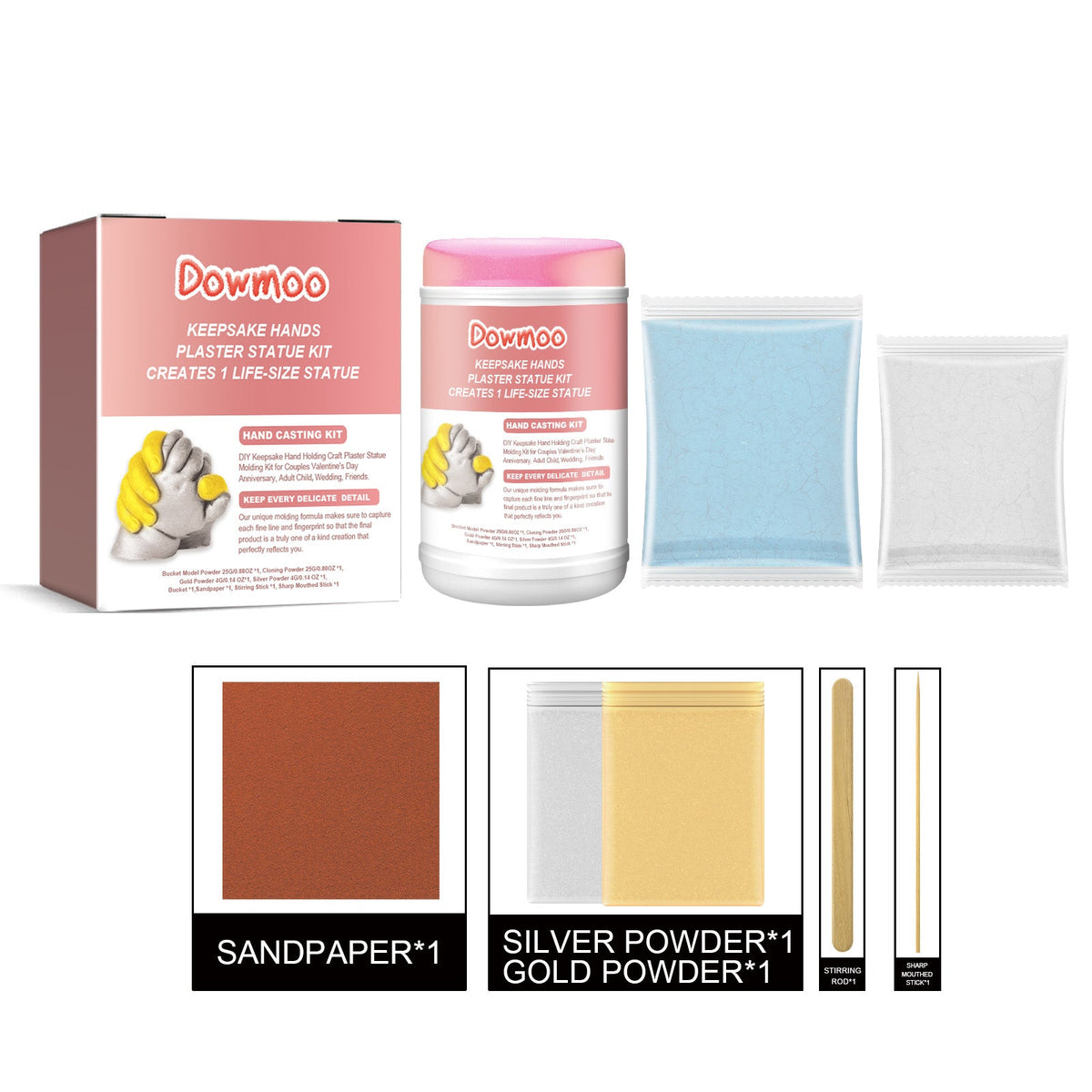 Keepsake Hands Plaster Casting Kit for Life-Size Memories