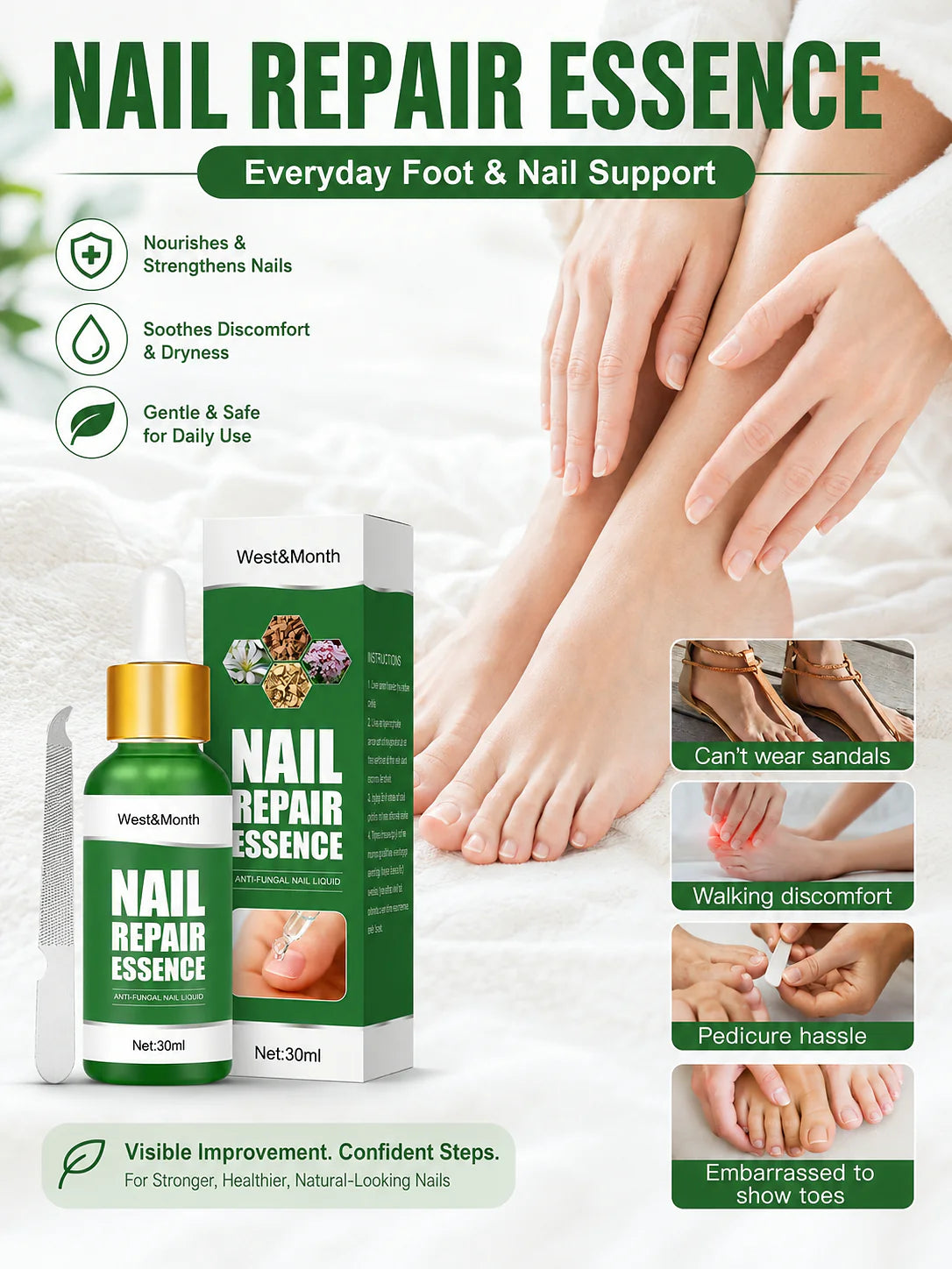 Nail Repair Essence — Anti-Fungal Treatment for Damaged Nails