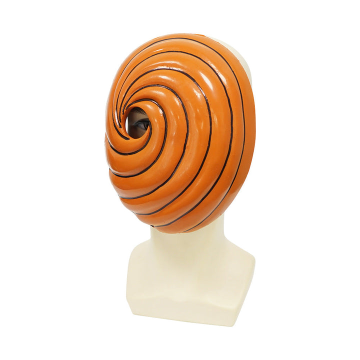 Naruto Cosplay Mask with Glossy Sculpted Spiral Detail