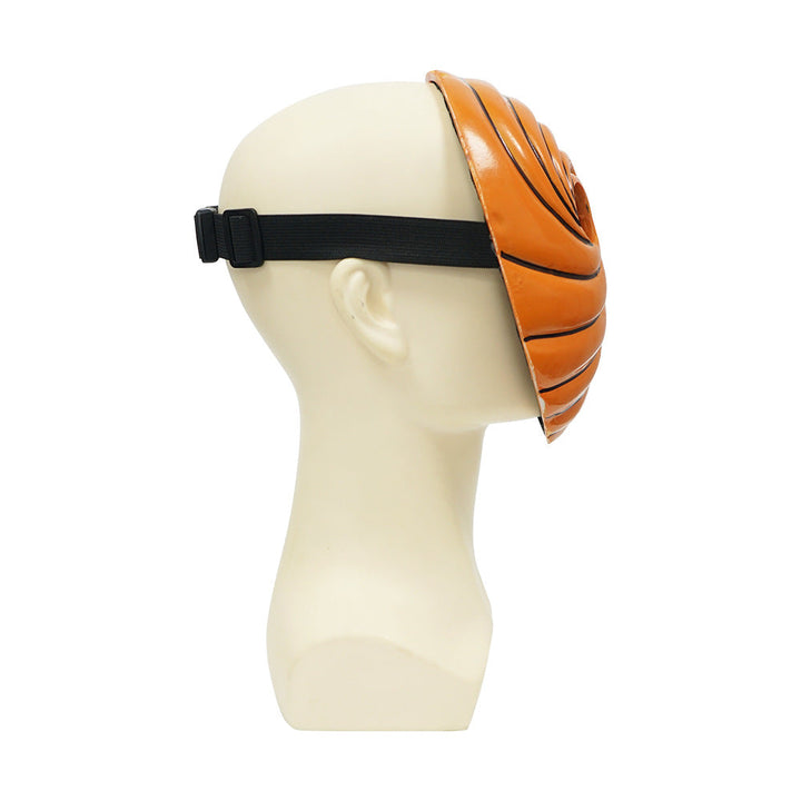 Naruto Cosplay Mask with Glossy Sculpted Spiral Detail