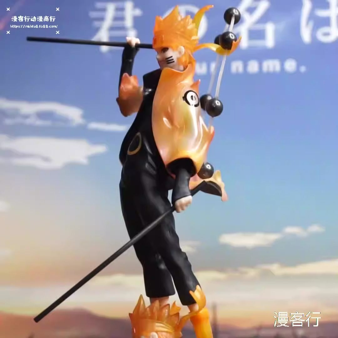 Naruto Anime Statue With Translucent Battle Effects