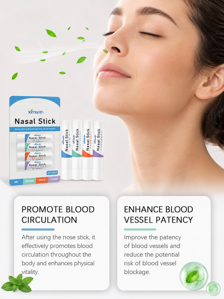 Nasal Inhaler Stick Set — 4 Scents for Breathing Relief