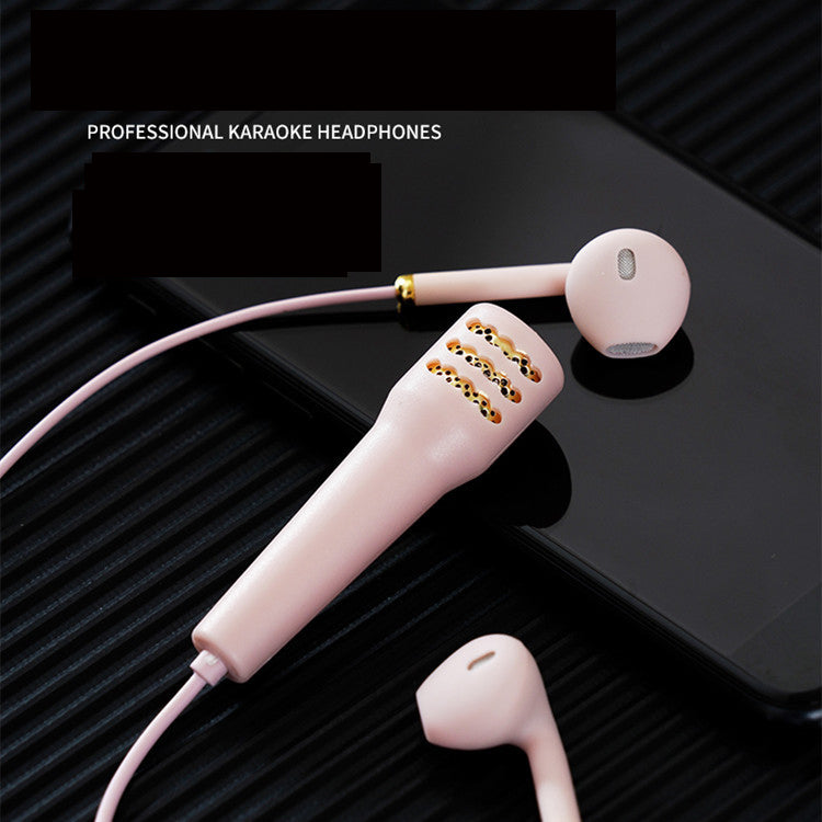 Wired Karaoke Mic Headset for Phone Singing Practice