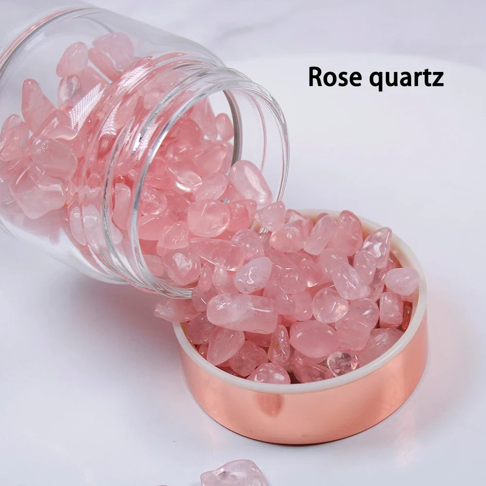 Glass Infuser Water Bottle with Tea Filter and Gemstones