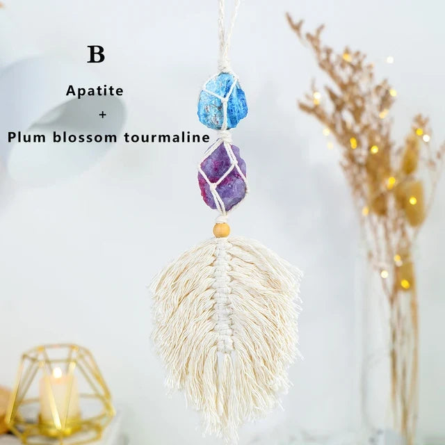 Crystal Macramé Hanging Decor for Bohemian Windows
