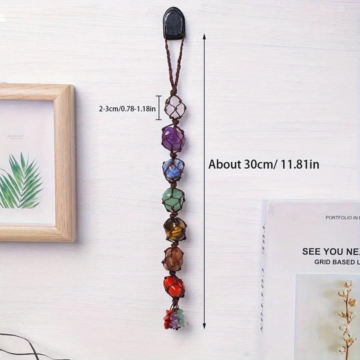 Natural Crystal Car Hanging Ornament, Seven Colors