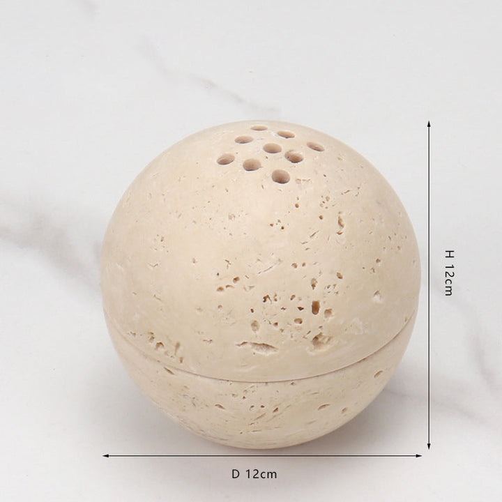Natural Travertine Incense Burner for Calm, Clean Rituals