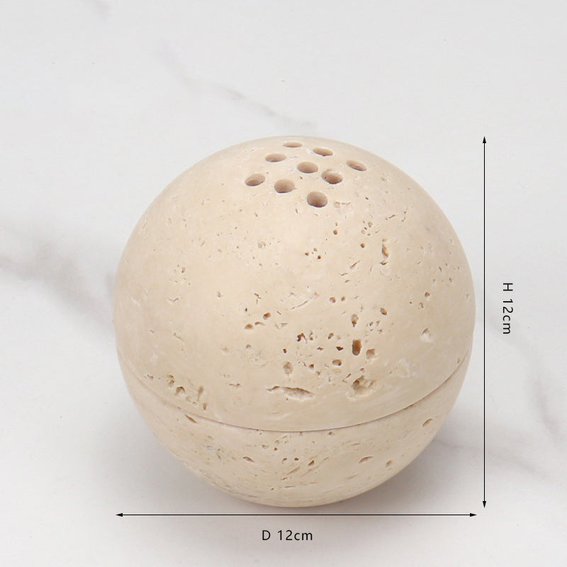 Natural Travertine Incense Burner for Calm, Clean Rituals