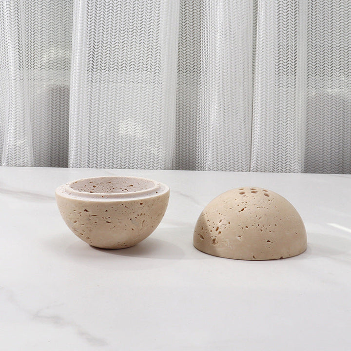 Natural Travertine Incense Burner for Calm, Clean Rituals
