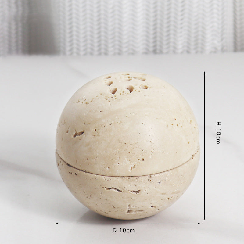 Natural Travertine Incense Burner for Calm, Clean Rituals