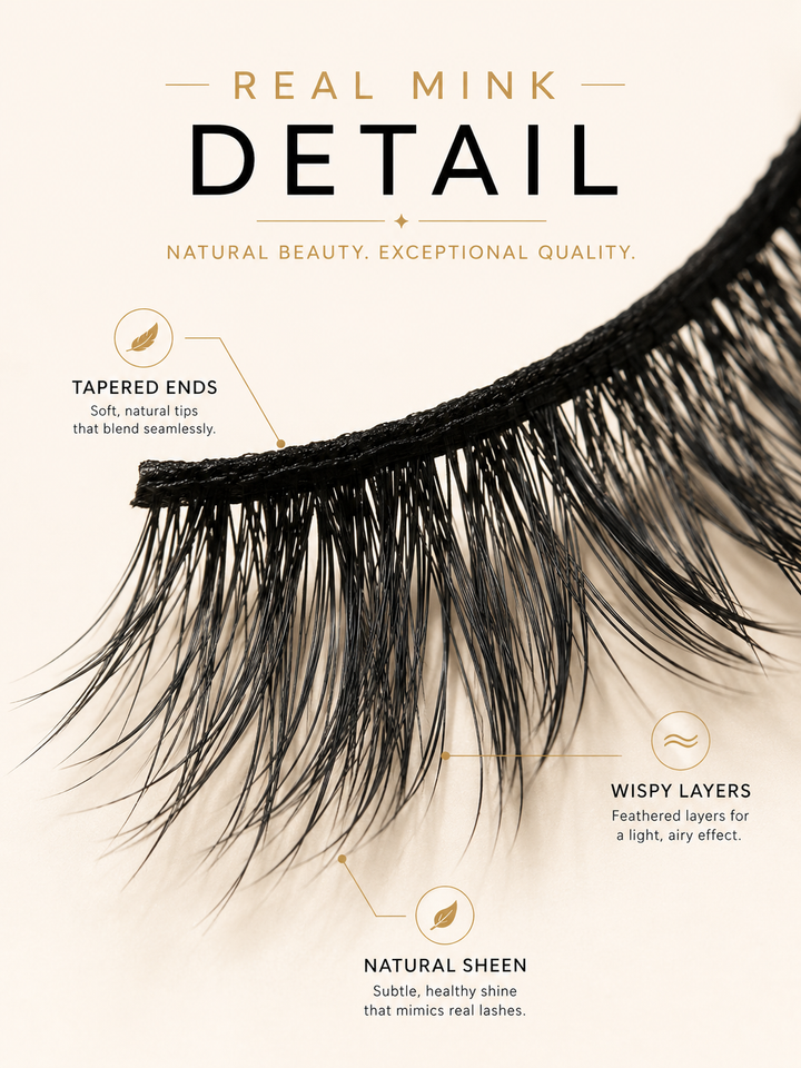 100% Mink False Eyelashes — Natural Lashes, Dramatic Volume