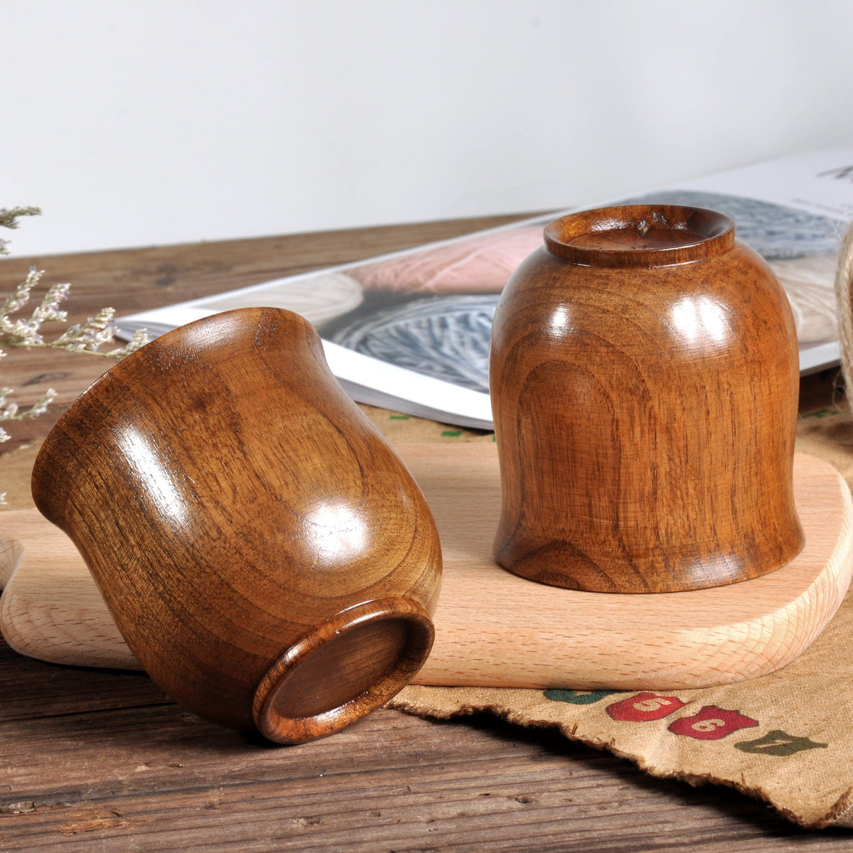 Handmade Natural Wooden Tea Cup in Sour Jujube Wood