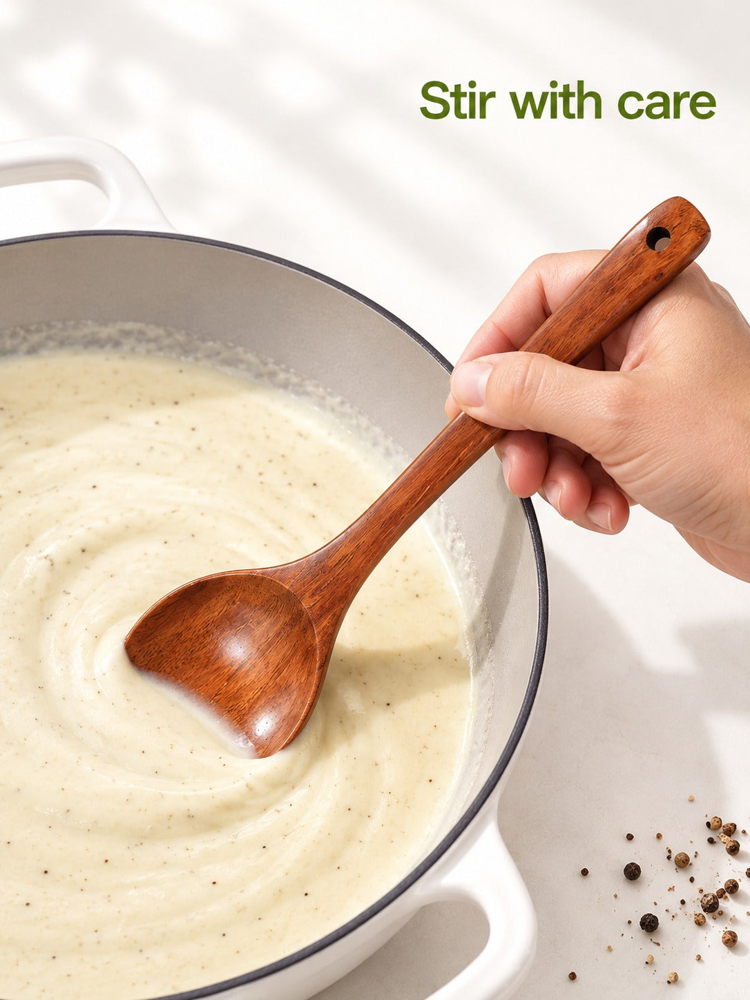 Natural Wooden Spoon Set That Protects Nonstick Pans