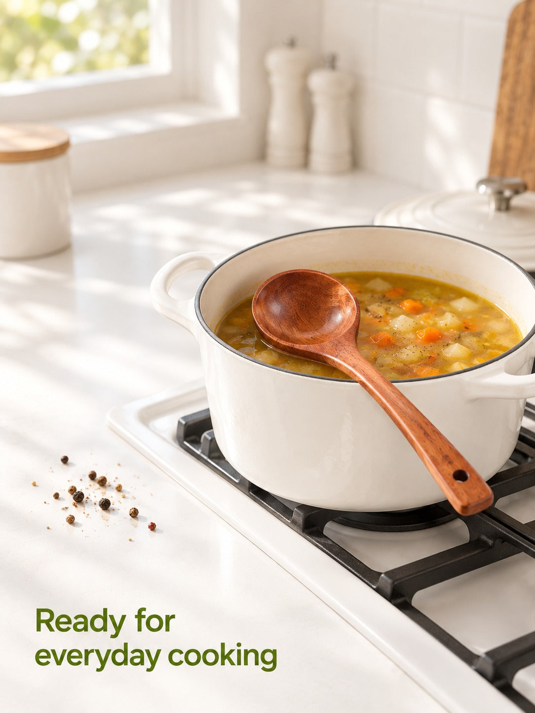 Natural Wooden Spoon Set That Protects Nonstick Pans