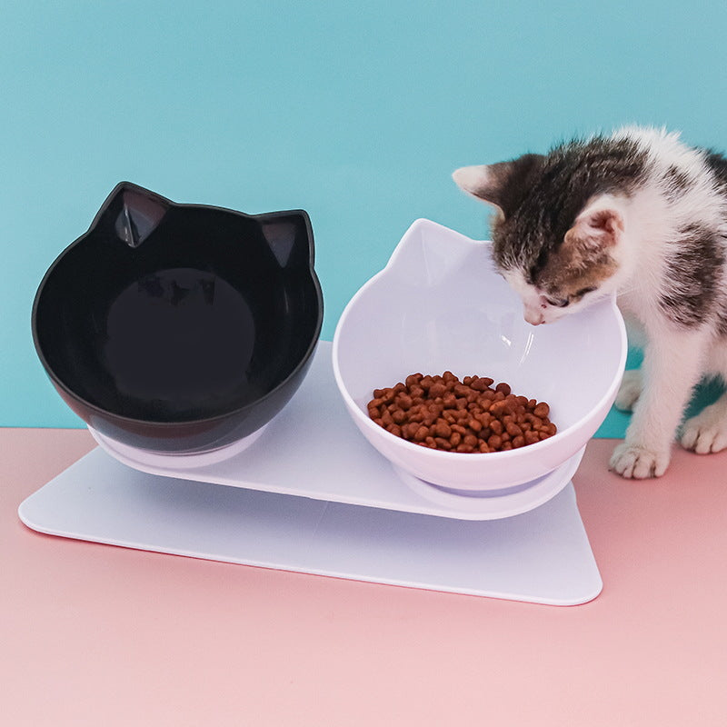 Raised Cat Bowl Station for Stable, Tidy Daily Meals