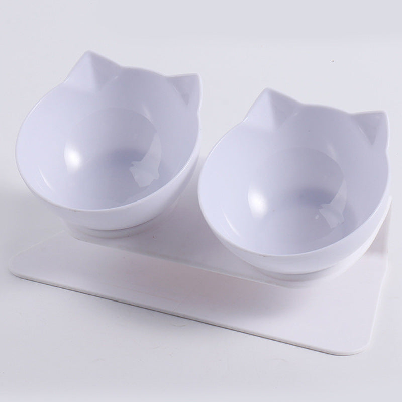 Raised Cat Bowl Station for Stable, Tidy Daily Meals
