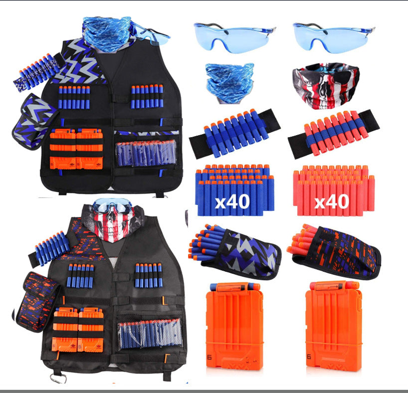 Nerf-Style Tactical Vest Set with Darts & Gear