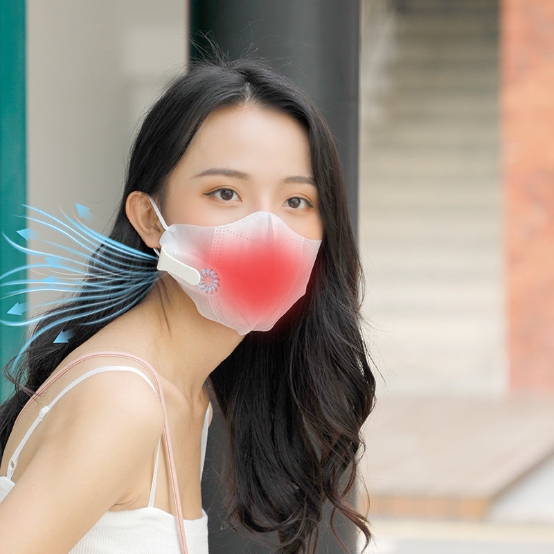 Clip-On Mini Mask Fan: Cooler Breathing in Summer Heat
