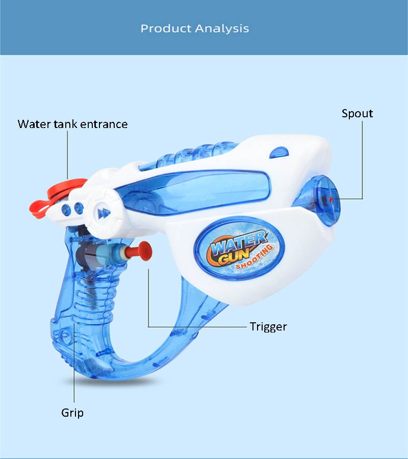 Kids' Water Gun Toy for Colorful Outdoor Water Fights