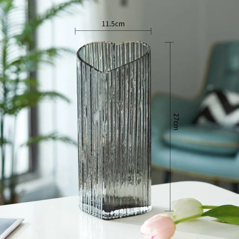 Glass Vase for Romantic Floral Displays and Decor