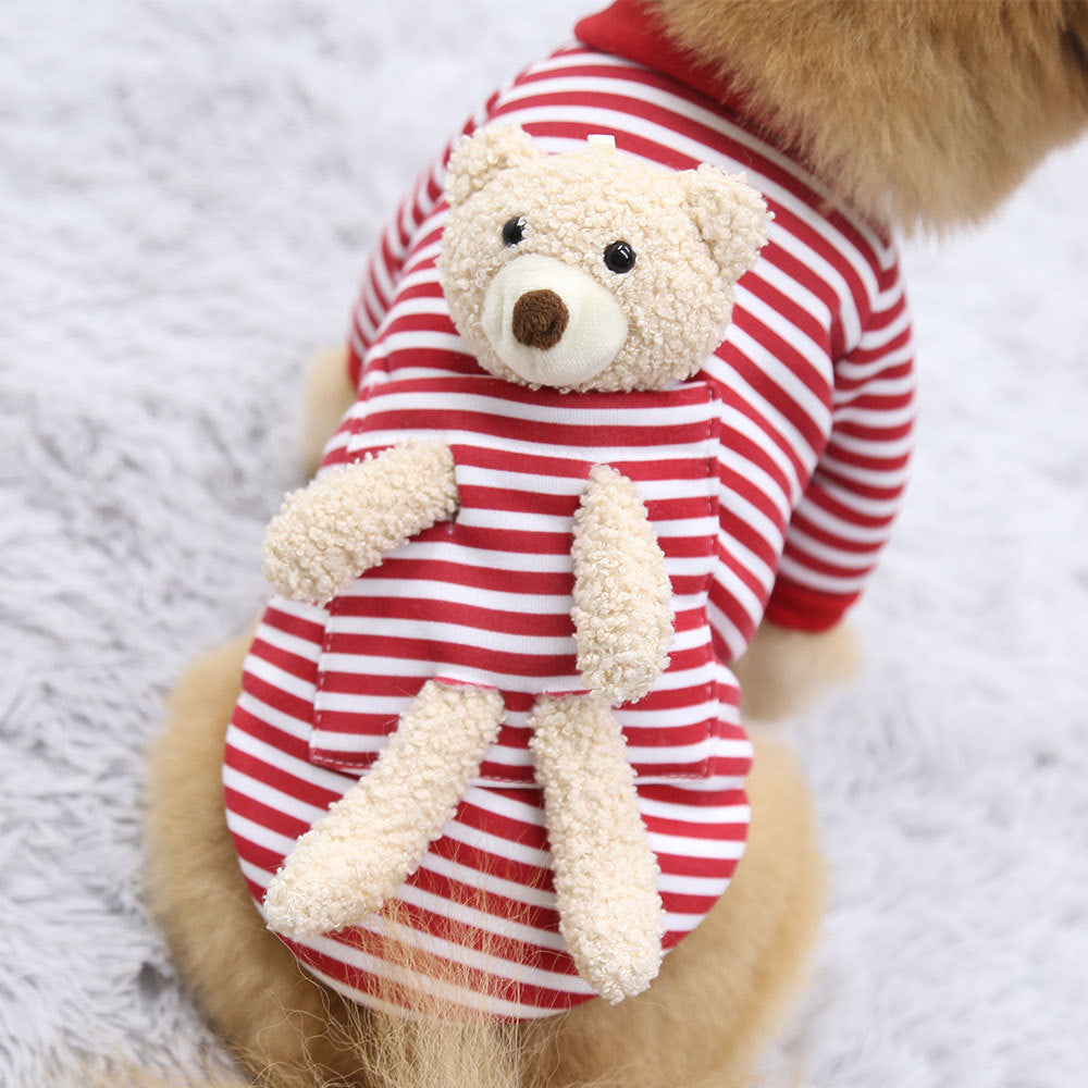 Small Dog Sweater With Warm Teddy Bear Winter Design