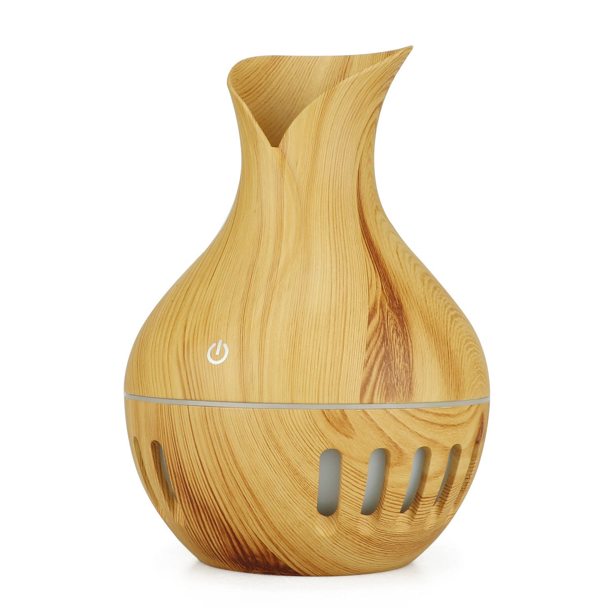 Aroma Diffuser Humidifier with Wood-Grain Vase Design