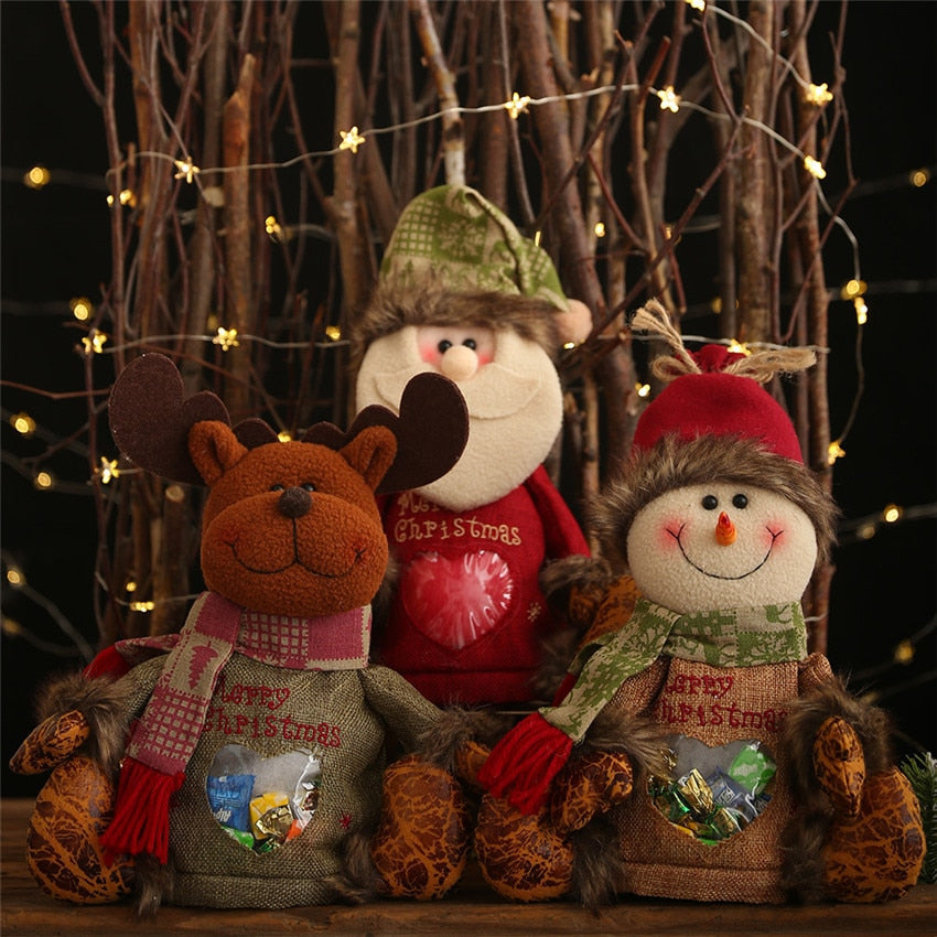 30cm Plush Santa Candy Bag - Christmas Gift & Decor