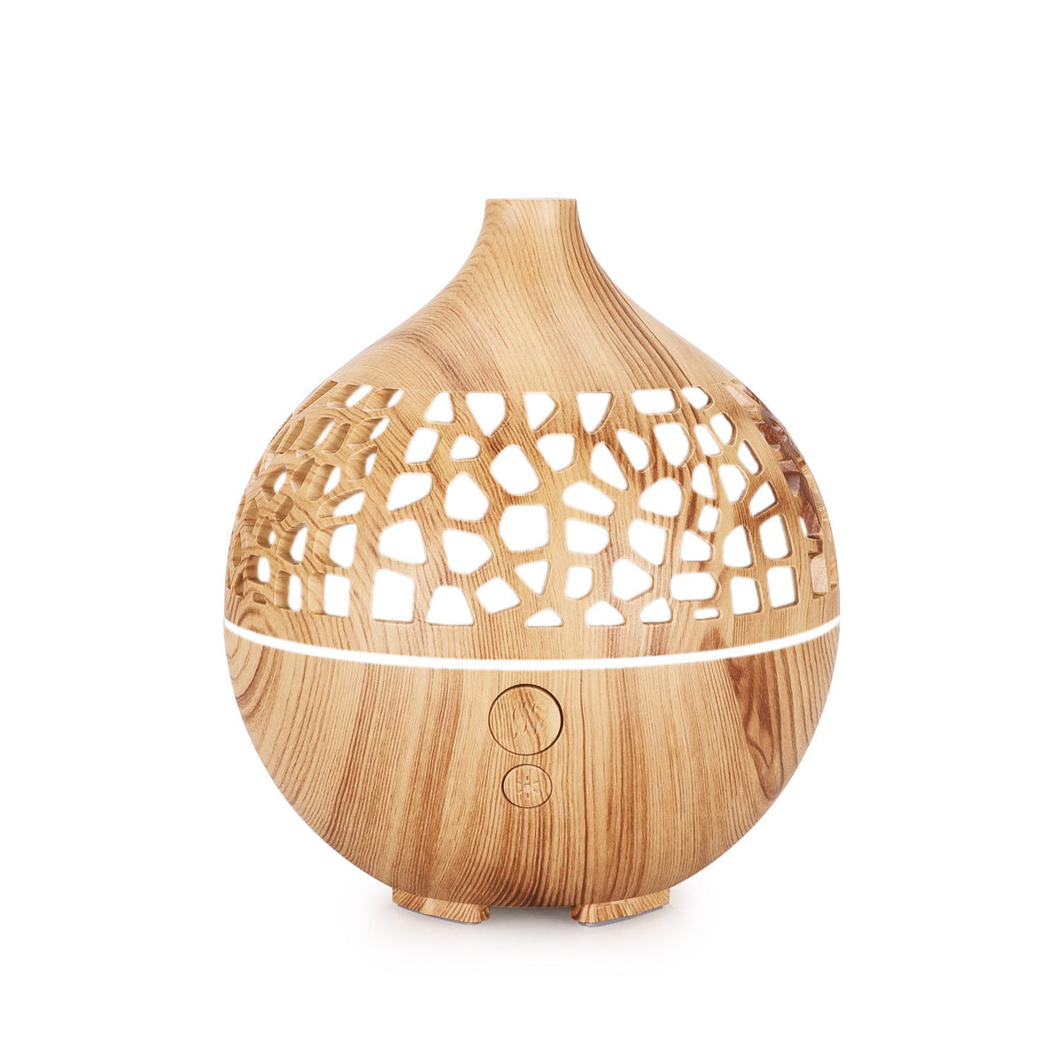 Wood Grain Aroma Diffuser with LED Light, 180ml