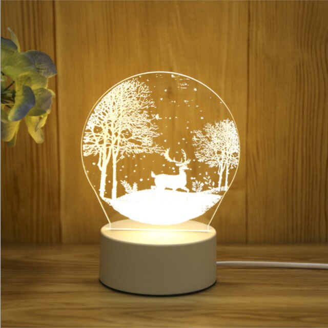 3D Acrylic Night Light for a Cozy Bedside Room Glow