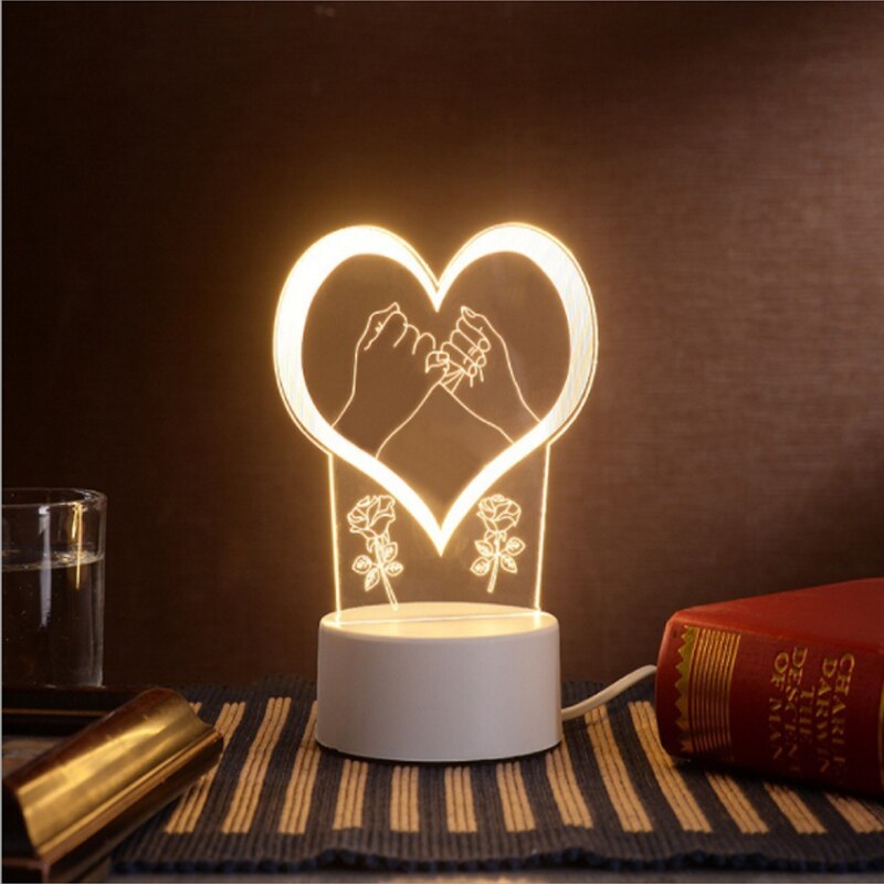 3D Acrylic Night Light for a Cozy Bedside Room Glow