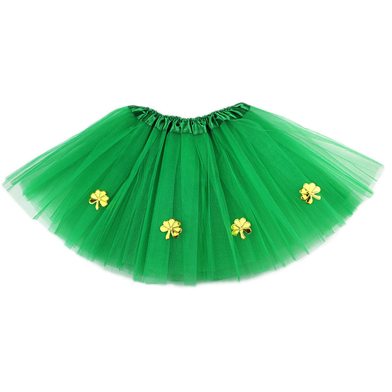 St. Patrick's Day Outfit: Sequin Skirt & Bow Headband