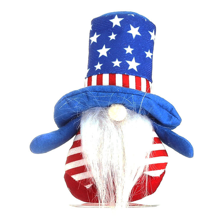 Patriotic Gnome Plush Decor for Festive Holiday Shelves