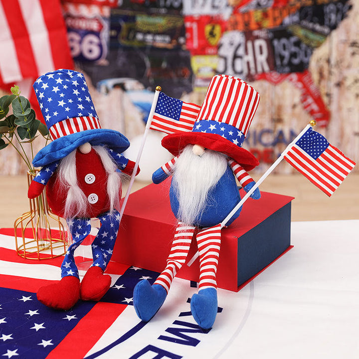 Patriotic Gnome Decor Set for Festive July 4th Style