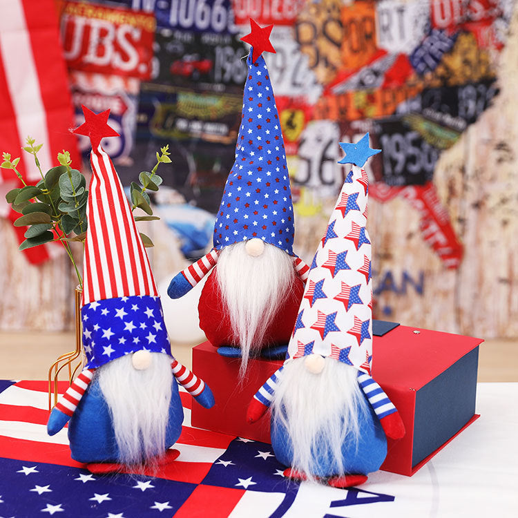 Fourth of July Gnome Trio Patriotic Tabletop Decor