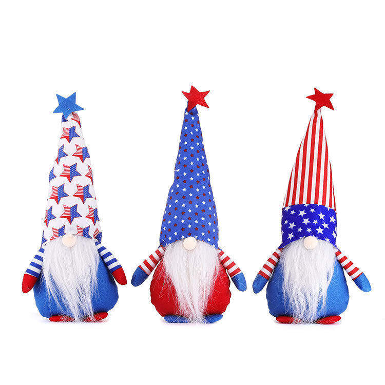 Fourth of July Gnome Trio Patriotic Tabletop Decor