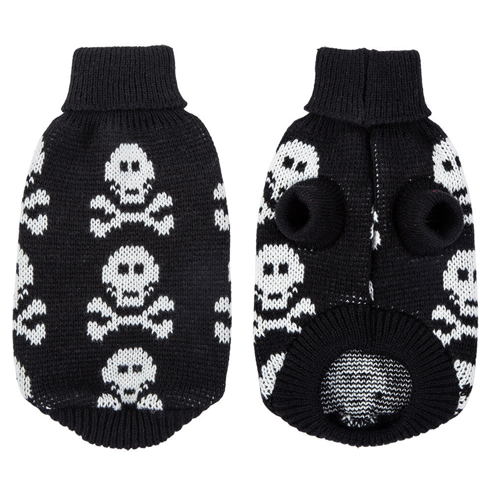 Small Dog & Cat Sweater for Cozy Autumn Halloween Style