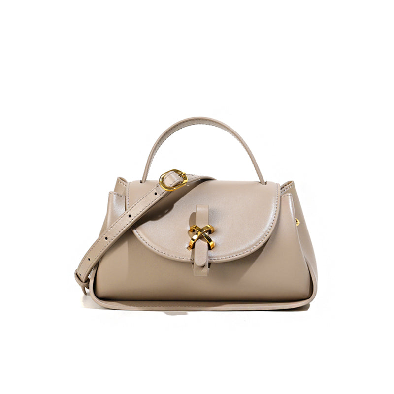 Retro Chestnut Brown Handbag With Versatile Carry