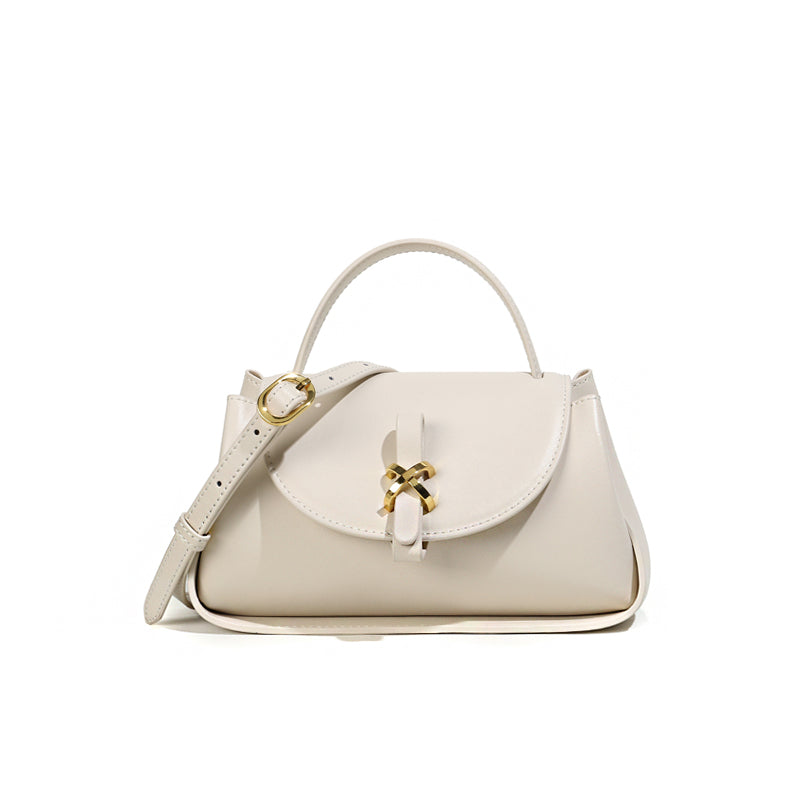 Retro Chestnut Brown Handbag With Versatile Carry